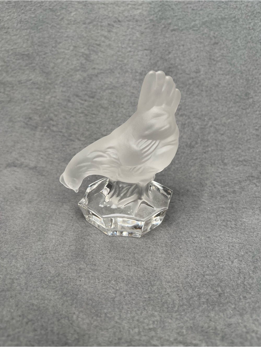 Nachtmann Crystal Chicken Hen Figurine Country Farm 3.25” Bleikristall 24% Frost